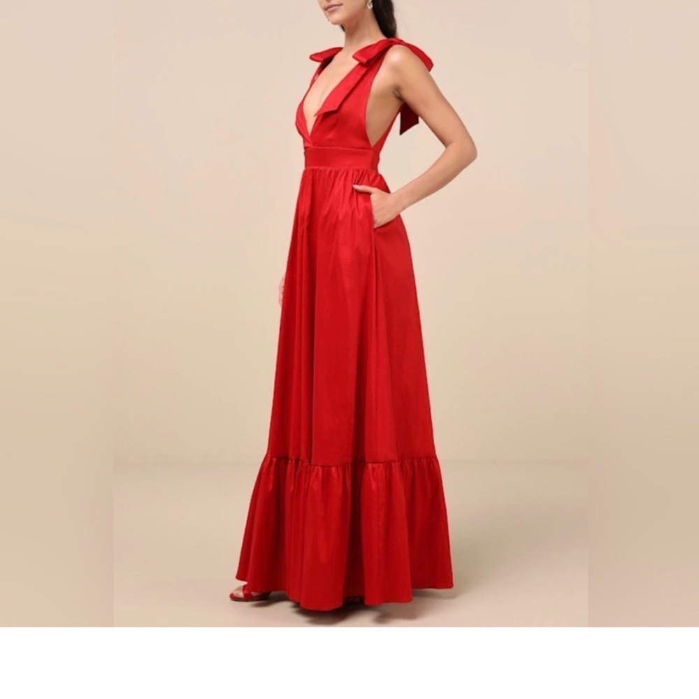 Lulu's Vibrant Red Formal Dress